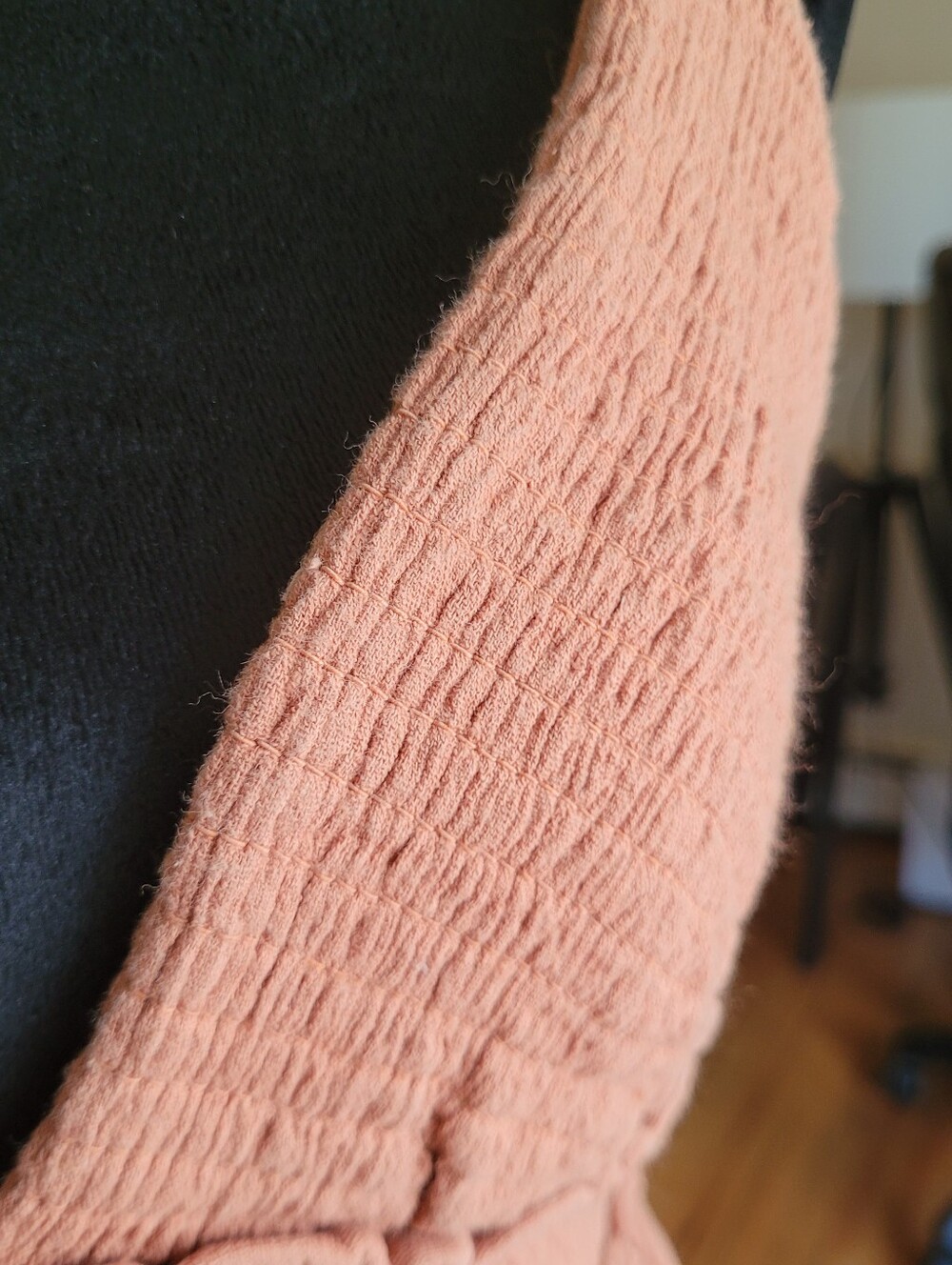 Free People Heat Haze Maxi dress Apricot Peach Brown V-Neck Smocked Size XS Boho - Picture 14 of 16